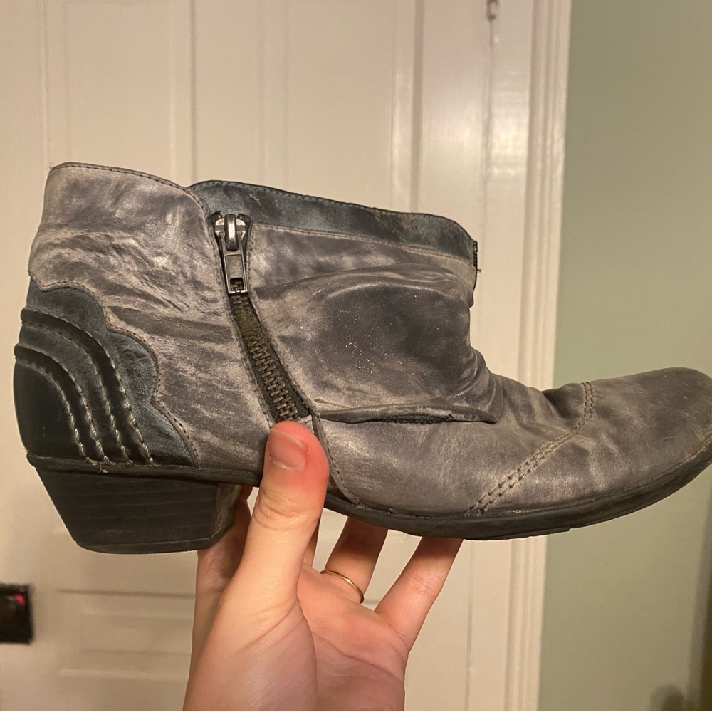 Remonte gray/blue ankle boots